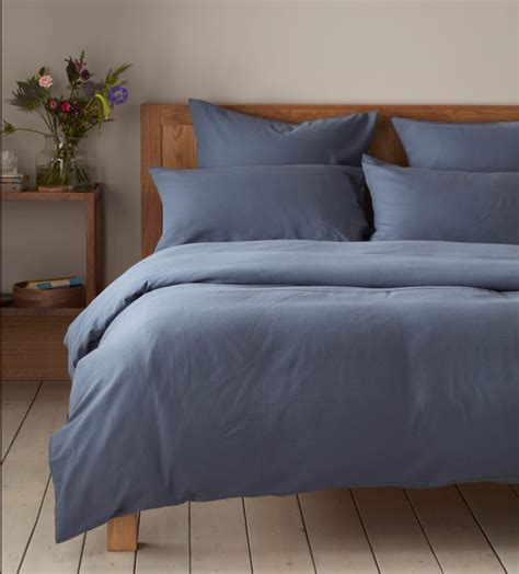 Slate Blue Linen Bedding